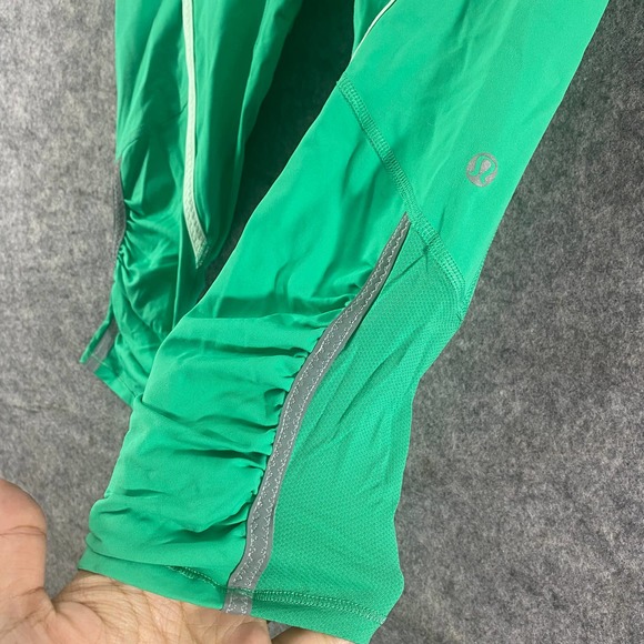 Lululemon Run Pace Crop Leggings 4 Very Green Fresh Teal Mid Rise Capri - Picture 6 of 15